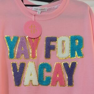 Simply Southern Pink 'Yay for Vacay' Sweatshirt